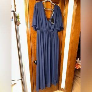 Pinup fashion navy bridesmaids dress 22w